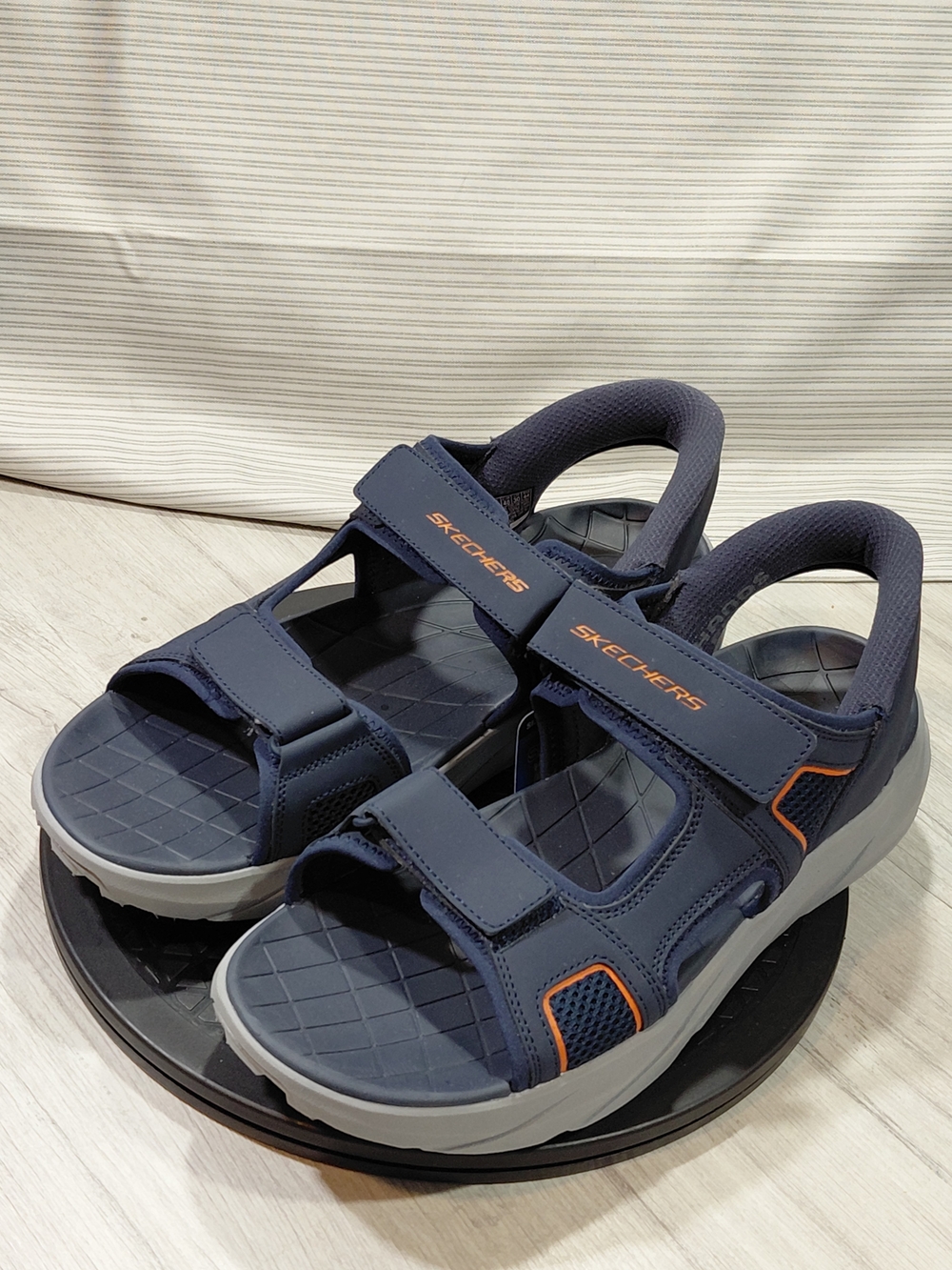NEW Skechers Mens Hands Free Slip Ins Navy Blue Sport Sandals SIZE 12